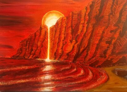 Red Cliff Sunfall - a Paint Artowrk by DaMo